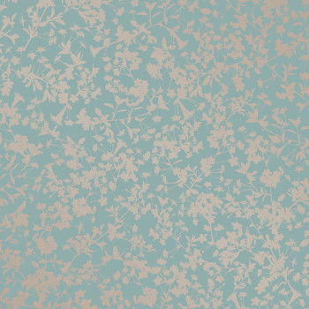 Blue non-woven wallpaper, Flowers, M52414, Adéle, Ugépa