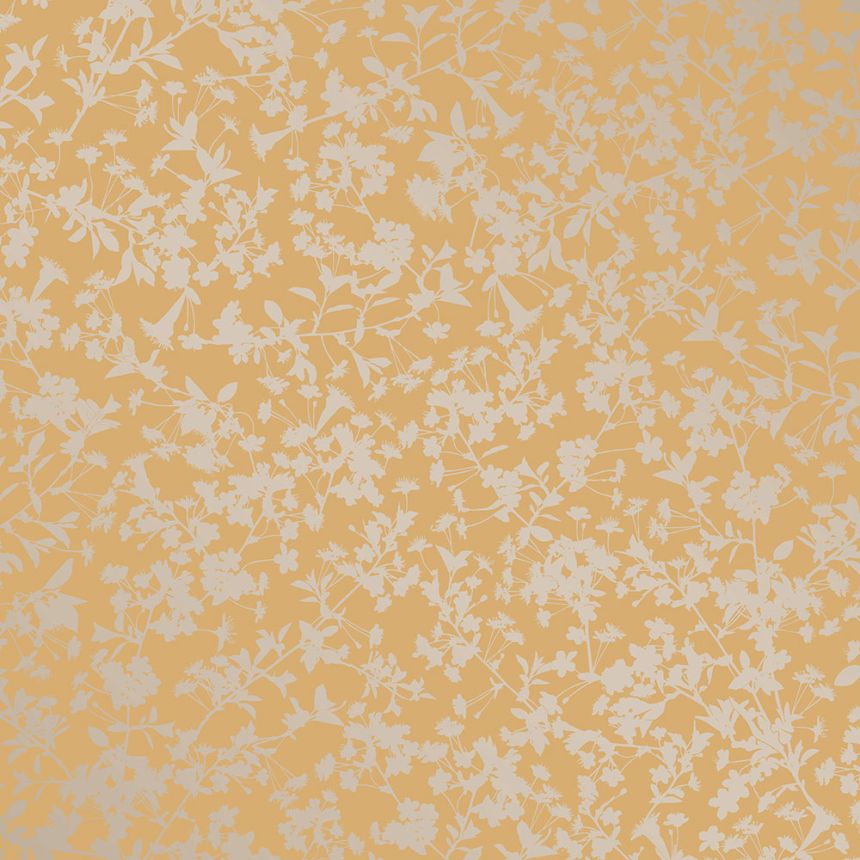 Yellow non-woven wallpaper, Flowers, M52402, Adéle, Ugépa
