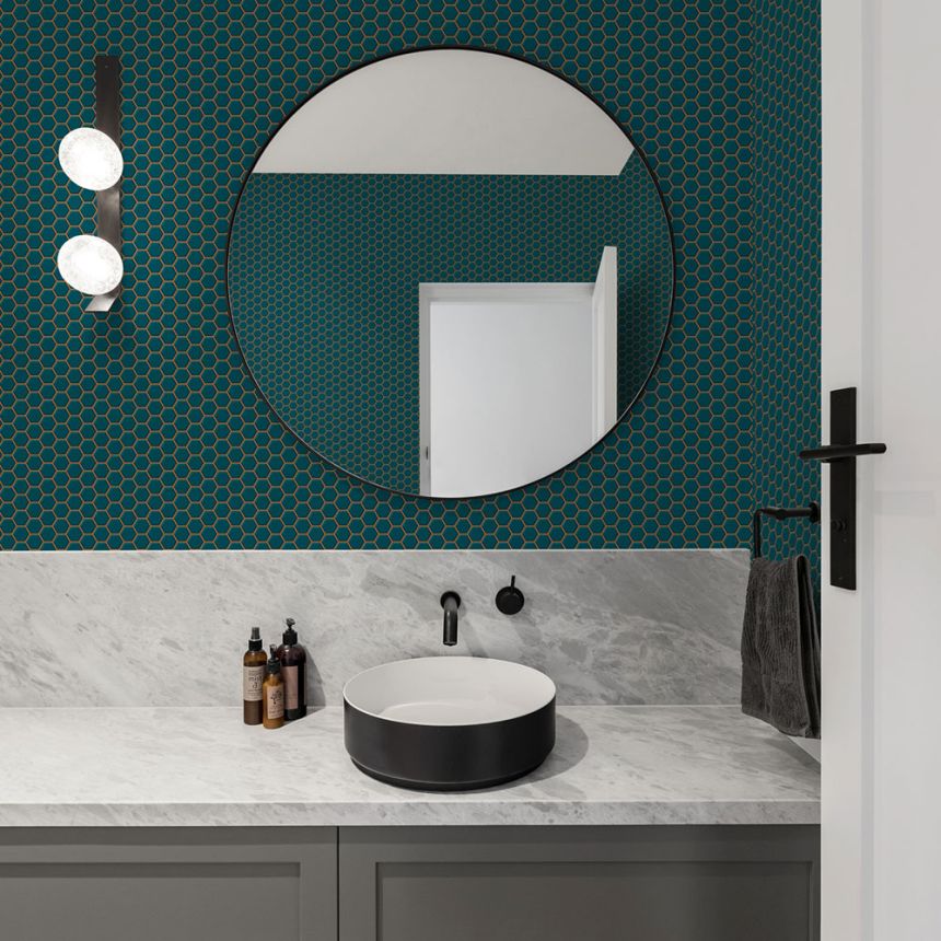 Washable bathroom/kitchen wallpaper 112651, Vavex 2024