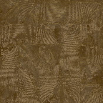 Brown-gold non-woven stucco wallpaper A56104, Vavex 2024