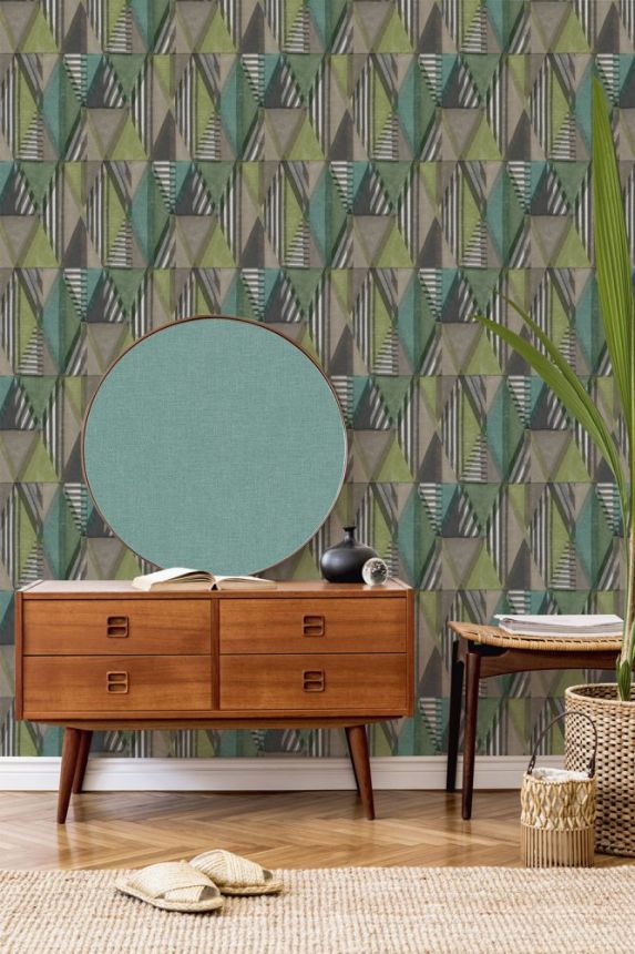 Non-woven geometric pattern wallpaper A51101, Vavex 2024