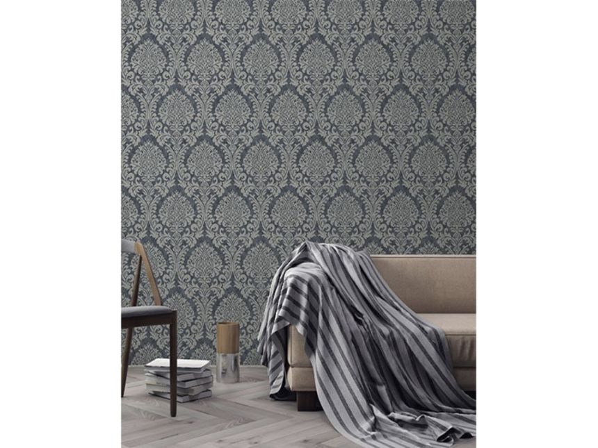Blue wallpaper with ornaments A50101, Vavex 2024
