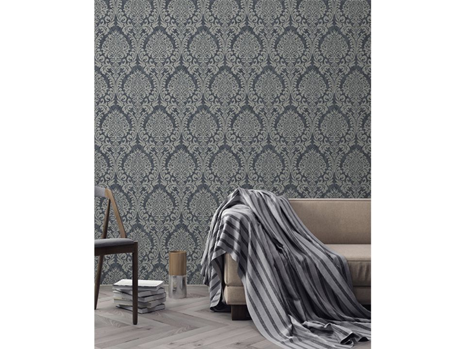 Blue wallpaper with ornaments A50101, Vavex 2024