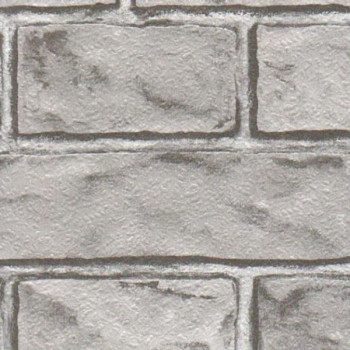 Paper wallpaper gray brick 1401702, Old Friends II, Vavex