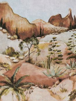 Mural non-woven wallpaper 391565, Savanna, 225 x 300 cm, Terra, Eijffinger