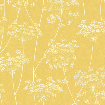 Ochre non-woven wallpaper with flowers 105747, Vavex 2024