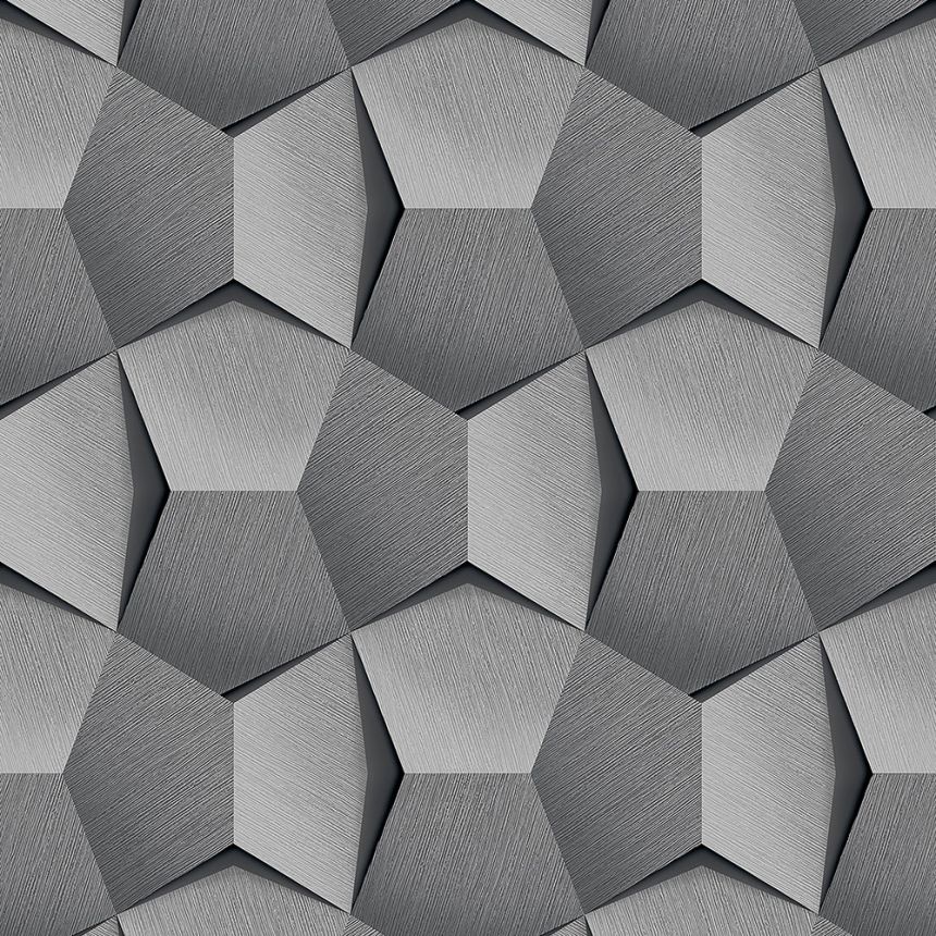 Geometric gray 3d wallpaper A54601, Vavex 2024