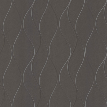 Metallic grey-black wallpaper with waves Y6201405, Dazzling Dimensions 2, York