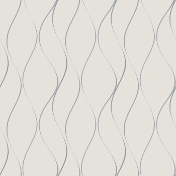 Gray non-woven wallpaper with silver waves Y6201401, Dazzling Dimensions 2, York