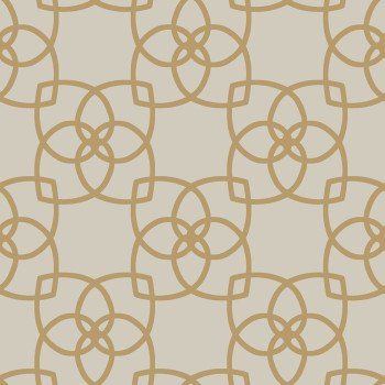 Luxury grey-beige wallpaper with gold ornaments Y6200202, Dazzling Dimensions 2, York