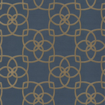 Luxury blue wallpaper with golden ornaments DD3711, Dazzling Dimensions 2, York