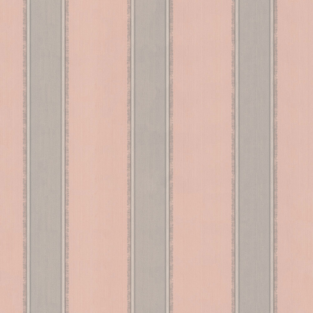 Pink non-woven stripes wallpaper, 220913, Preloved, BN Walls