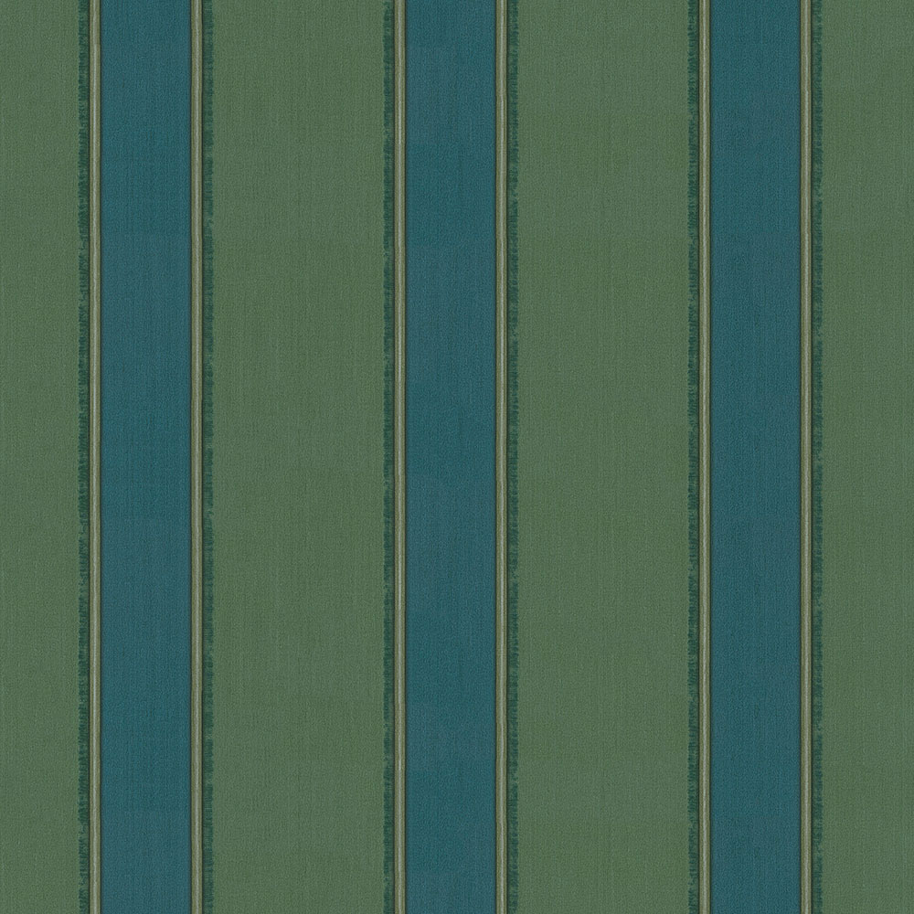 Green non-woven stripes wallpaper, 220912, Preloved, BN Walls