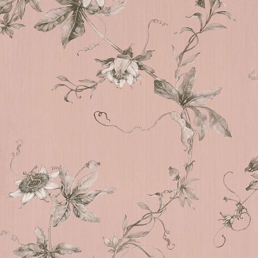 Pink non-woven floral wallpaper, 220902, Preloved, BN Walls