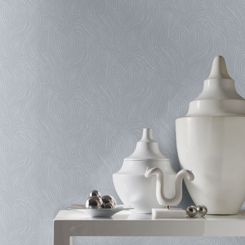 Gray-blue non-woven wallpaper, pattern of beads OS4303, Modern nature II, York