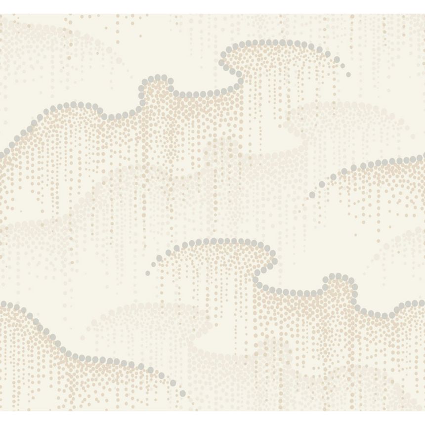 Cream non-woven wallpaper, dots, pearls OS4266, Modern nature II, York