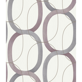 Geometric pattern wallpaper, purple oval pattern OS4216, Modern Nature II, York