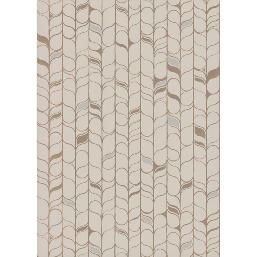 Grey-beige non-woven wallpaper, gold leaves OS4206, Modern Nature II, York