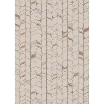 Grey-beige non-woven wallpaper, gold leaves OS4206, Modern Nature II, York