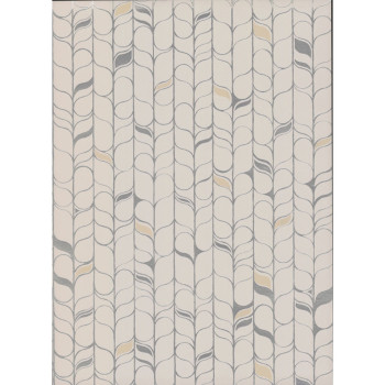 Silver-gray non-woven wallpaper, leaves OS4204, Modern Nature II, York