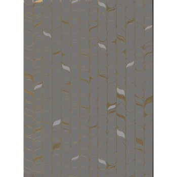 Gray-gold non-woven wallpaper, leaves OS4203, Modern Nature II, York