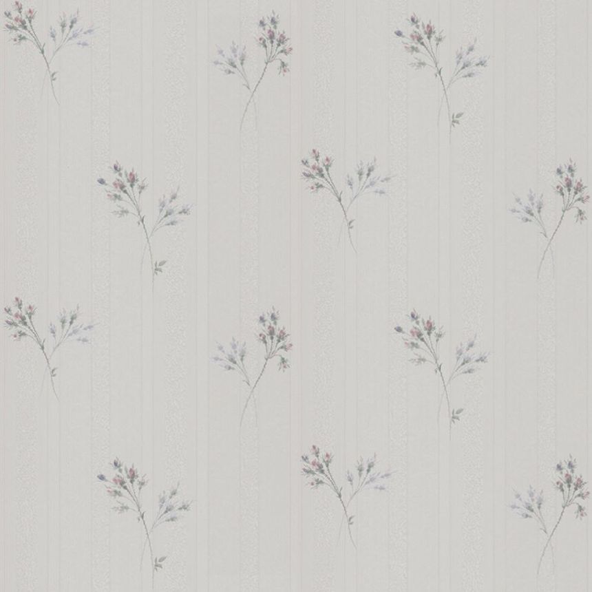 Beige non-woven floral wallpaper, Z66863, Satin Flowers, Zambaiti Parati