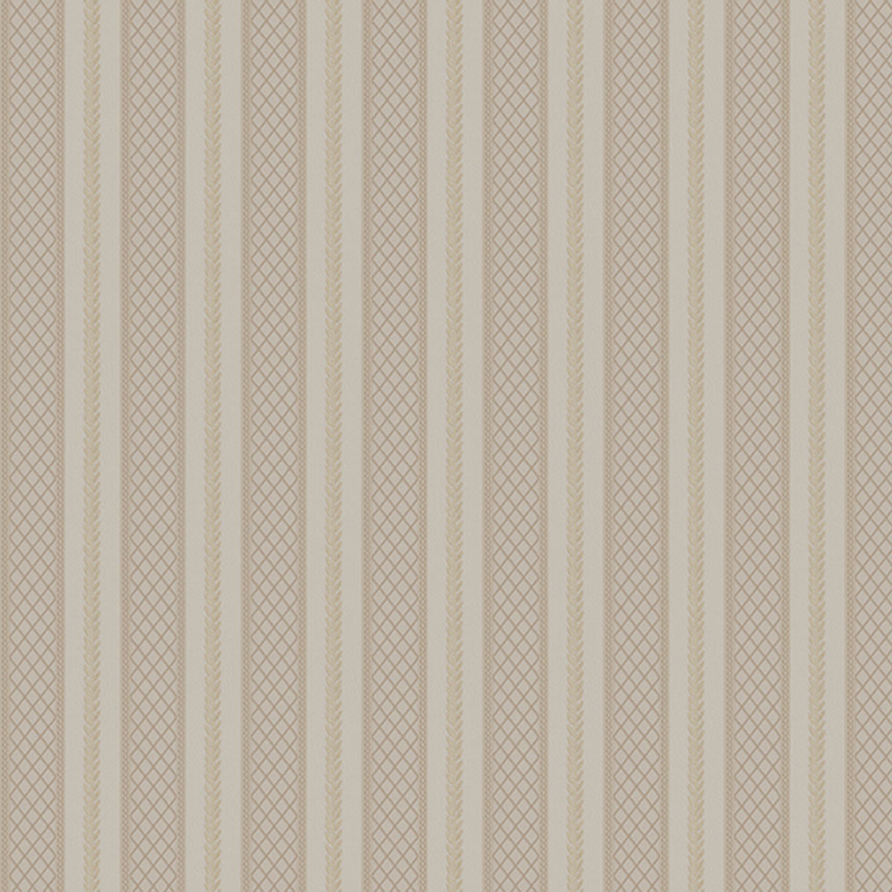 Mirage Alexis Beige Satin Floral Stripe Wallpaper