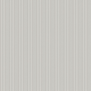 White non-woven stripes wallpaper, Z66848, Satin Flowers, Zambaiti Parati