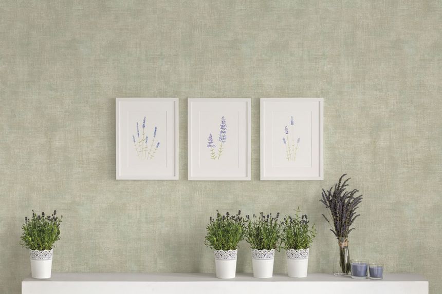 Green wallpaper, Fabric imitation, Z66812, Satin Flowers, Zambaiti Parati