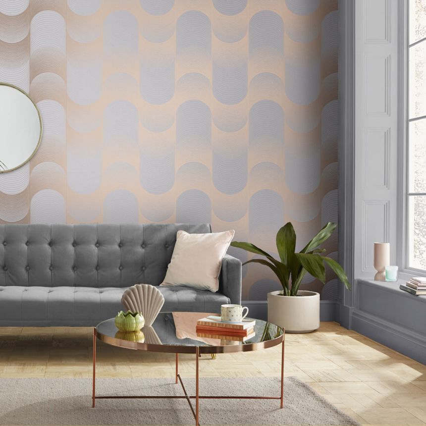 Luxury wallpaper, copper waves 115067 Eternal, Graham&Brown