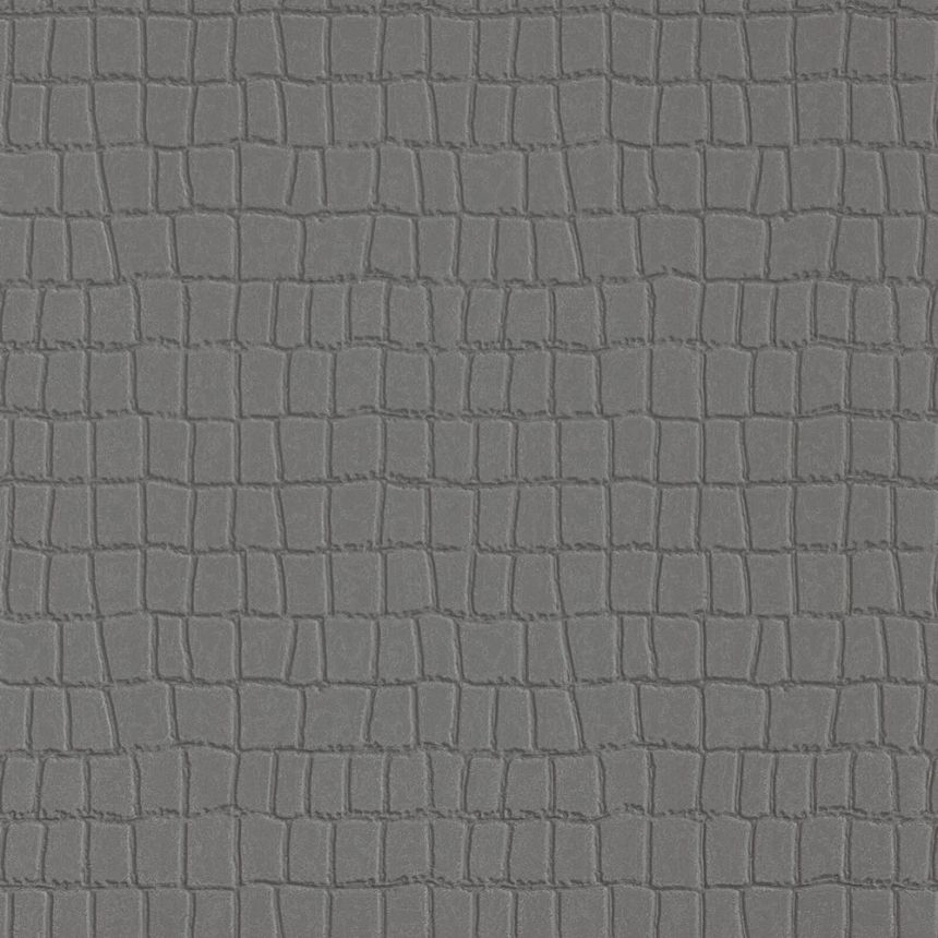 Gray luxury wallpaper, imitation crocodile skin Z80034 Philipp Plein, Zambaiti Parati