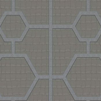 Gray luxury wallpaper with a geometric patternZ80026 Philipp Plein, Zambaiti Parati