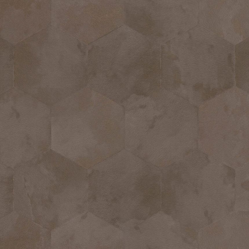 Gray-brown luxury wallpaper with geometric patterns Z80009 Philipp Plein, Zambaiti Parati