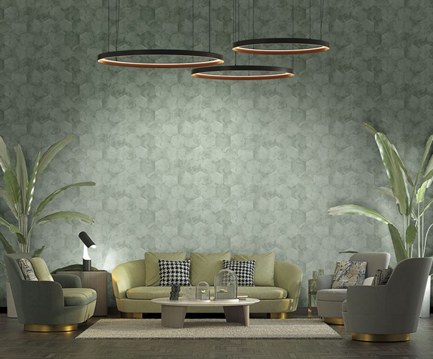 Brown luxury wallpaper with geometric patterns Z80008 Philipp Plein, Zambaiti Parati