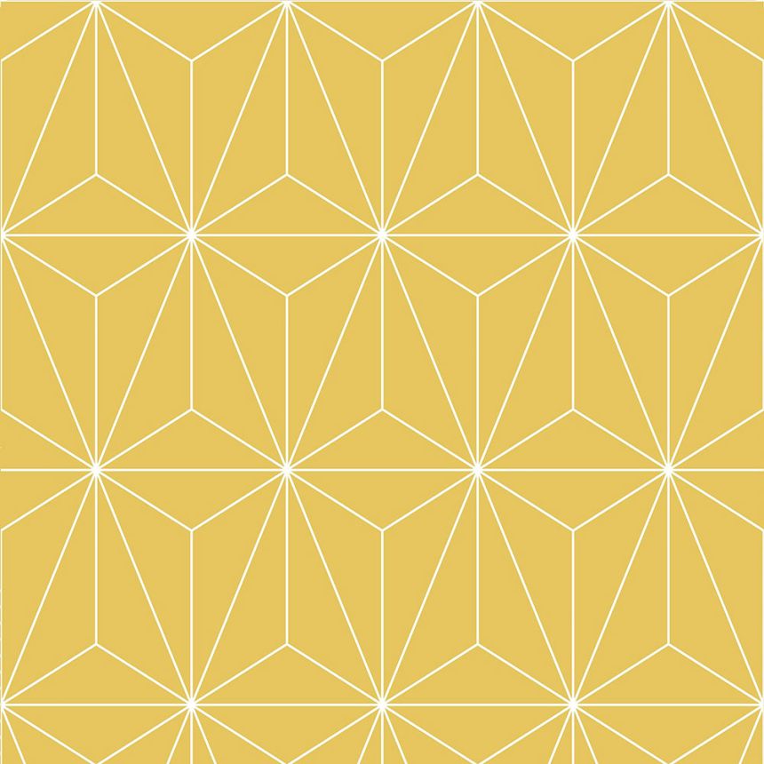 Yellow geometric pattern wallpaper 104741, Formation, Graham & Brown