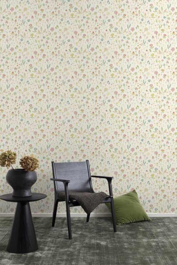Cream floral wallpaper MN3505, Maison, Grandeco