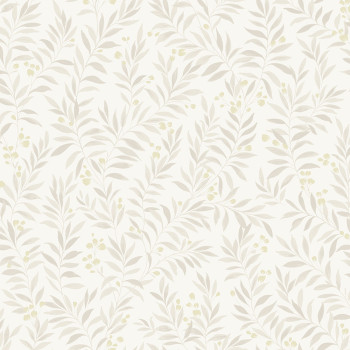 Gray-beige wallpaper with twigs, leaves MN3402, Maison, Grandeco