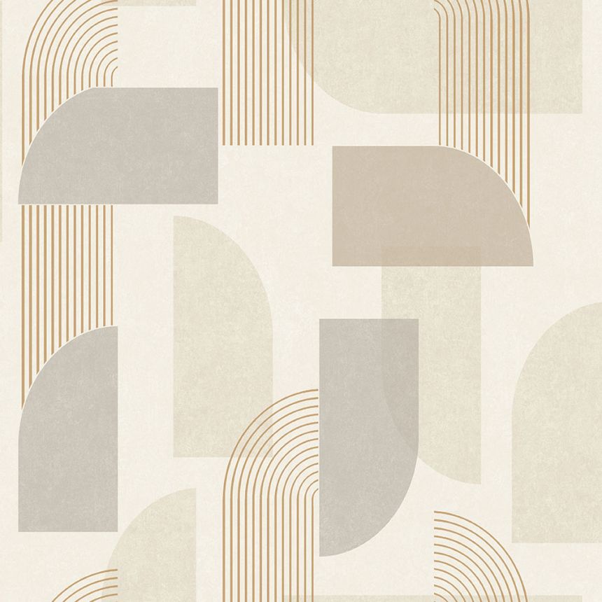 Grey-beige wallpaper, Art Deco style MN3304, Maison, Grandeco