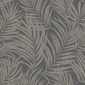 Grey-silver palm leaves wallpaper MN2013, Maison, Grandeco