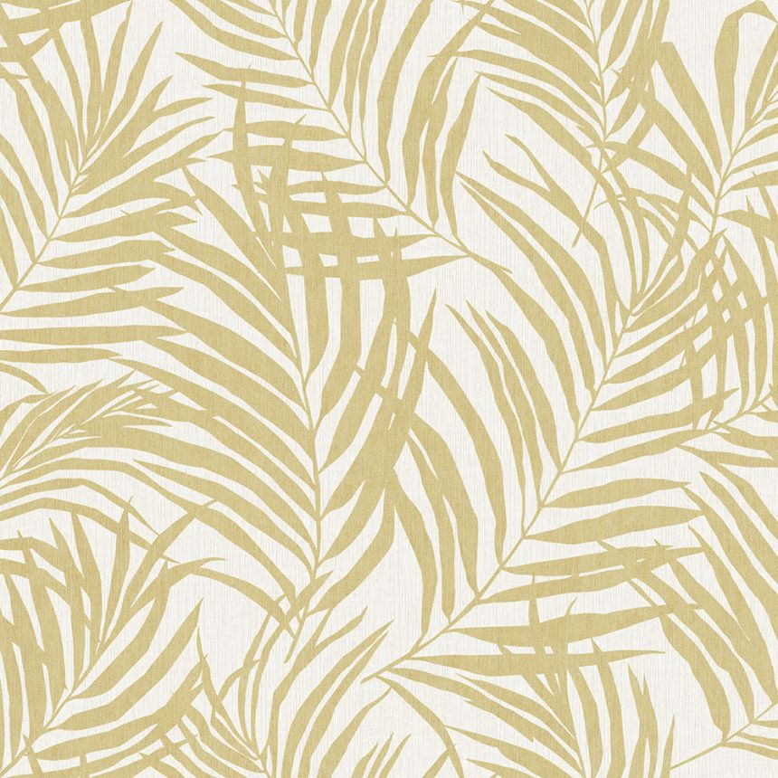 Gold-beige wallpaper palm leaves MN2010, Maison, Grandeco
