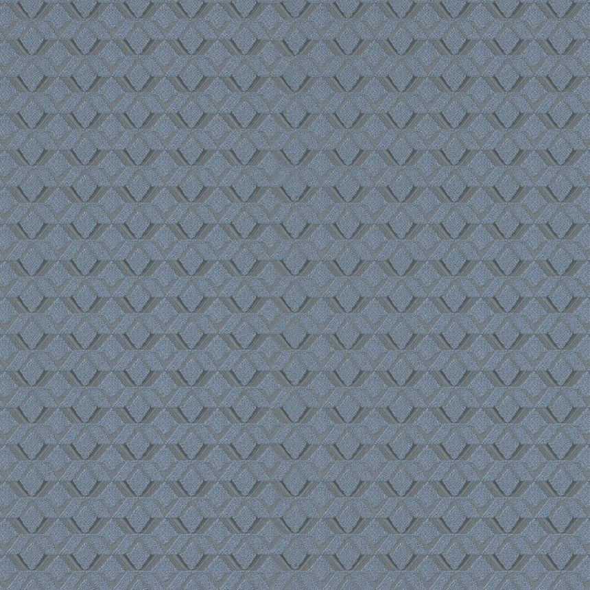 Luxury blue geometric pattern wallpaper Z76046, Vision, Zambaiti Parati
