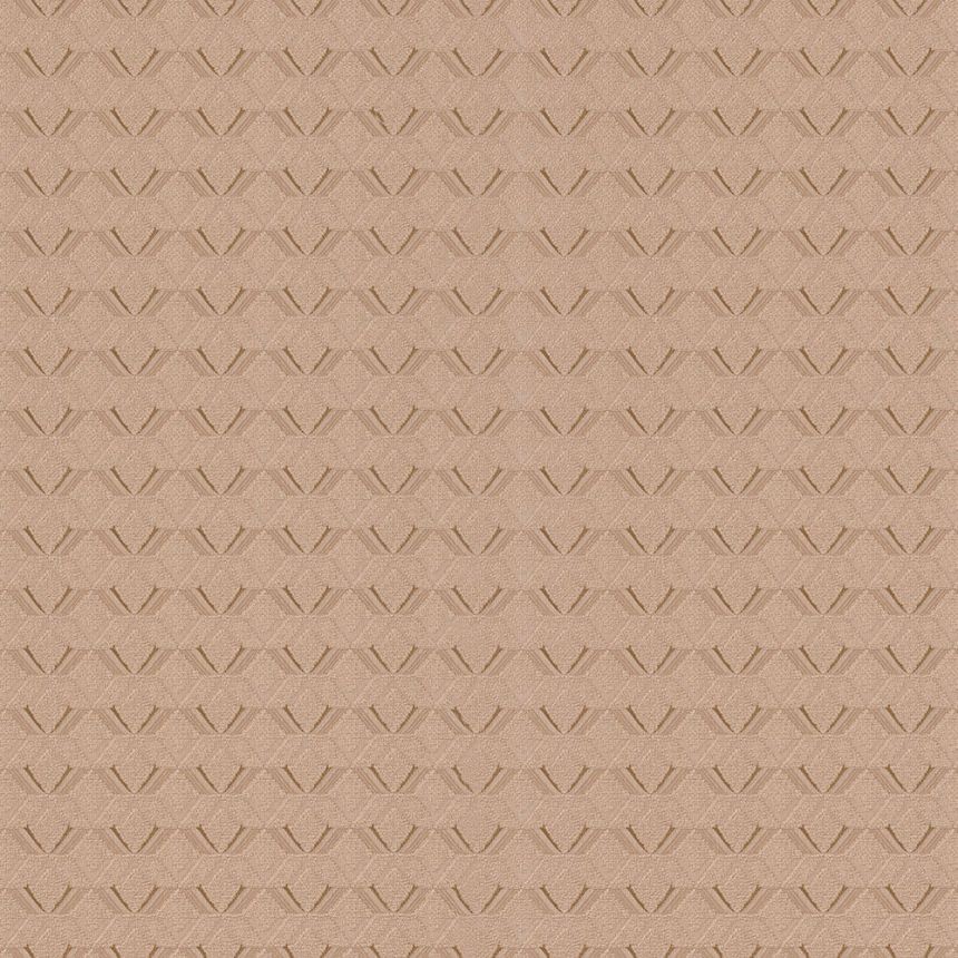 Luxury brown-beige geometric pattern wallpaper Z76044, Vision, Zambaiti Parati