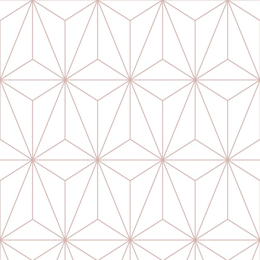 White geometric pattern wallpaper  104737, Formation, Graham & Brown