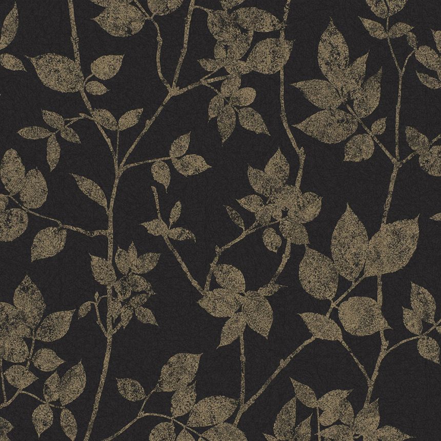 Grey-black wallpaper twigs, leaves 113945, Reclaim, Graham&Brown