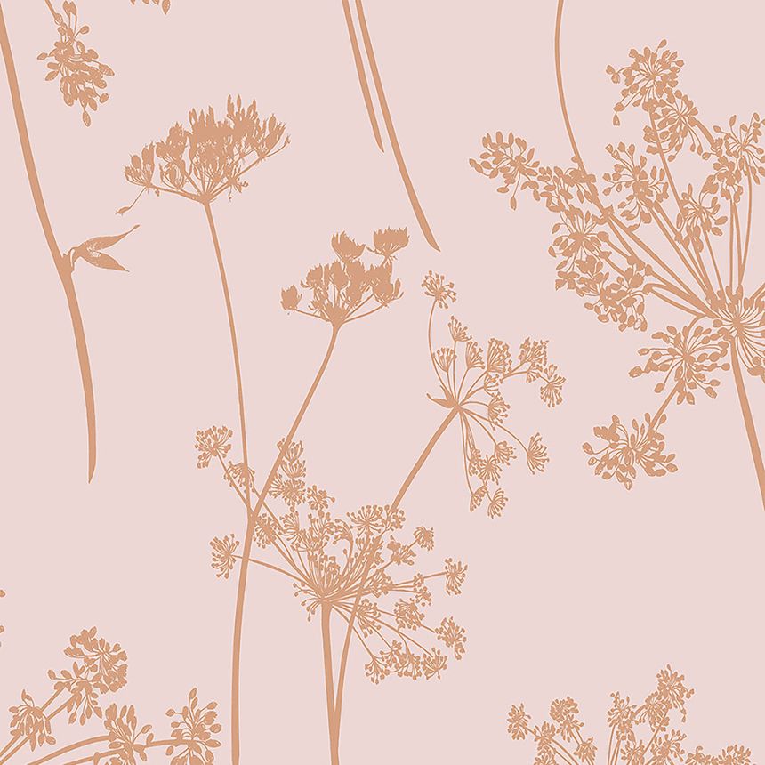 Pink-bronze meadow flower wallpaper 105580, Reclaim, Graham&Brown