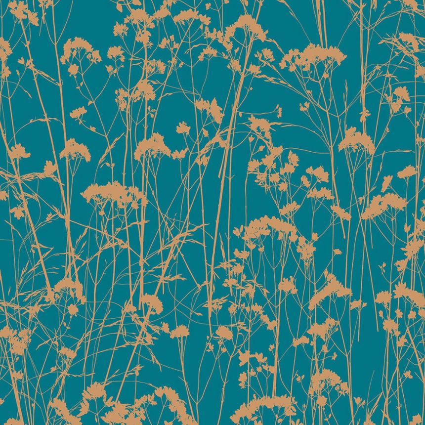 Turquoise meadow flowers wallpaper 105459, Reclaim, Graham&Brown