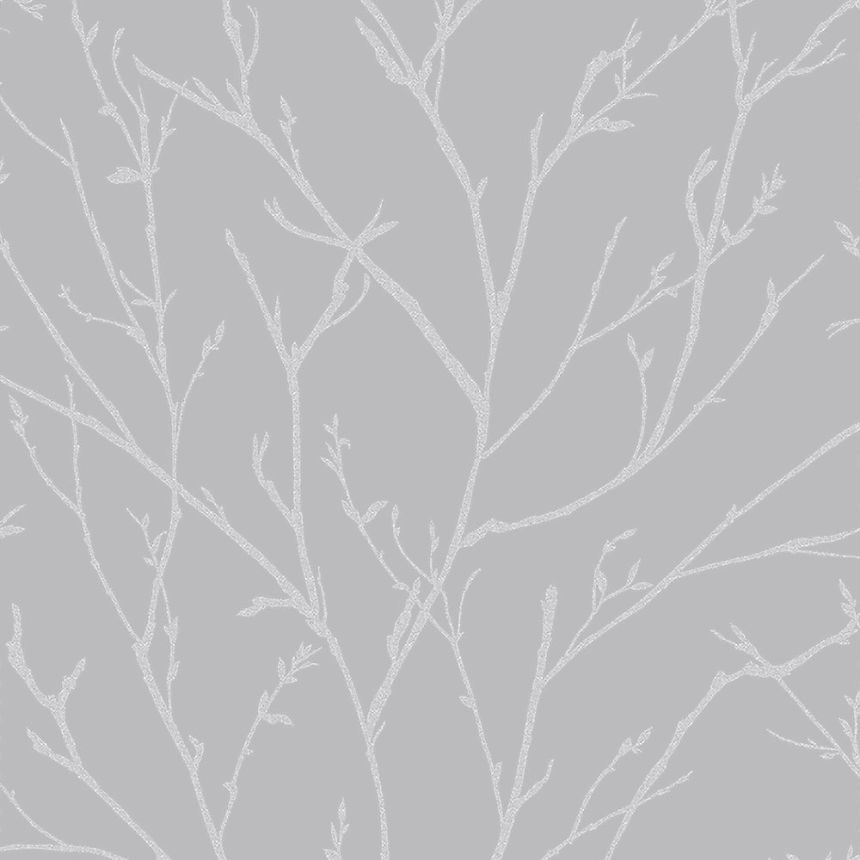 Silver wallpaper, twigs of pearls 105165, Reclaim, Graham&Brown