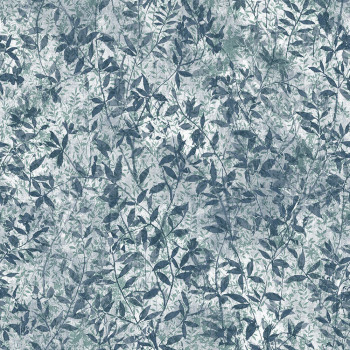 Blue-green wallpaper, twigs 105113, Reclaim, Graham&Brown