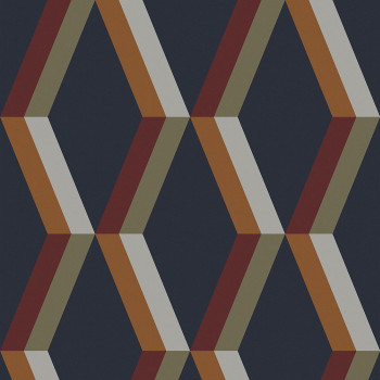 Geometric blue retro wallpaper 113949, Formation, Graham & Brown