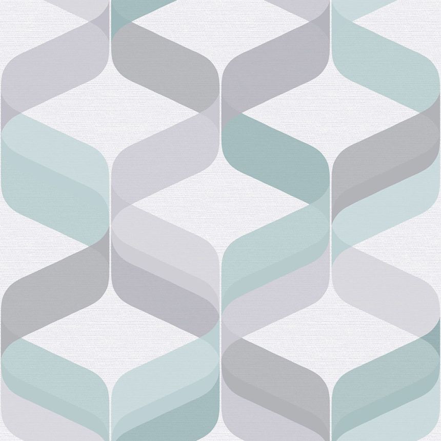 Grey-green wallpaper with a retro pattern 104816, Formation, Graham & Brown
